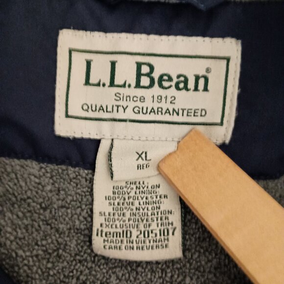 L.L. Bean Men’s WarmUp BomberJacket Fleece Lined Item 205107 Thinsulate Size XL - Picture 8 of 16